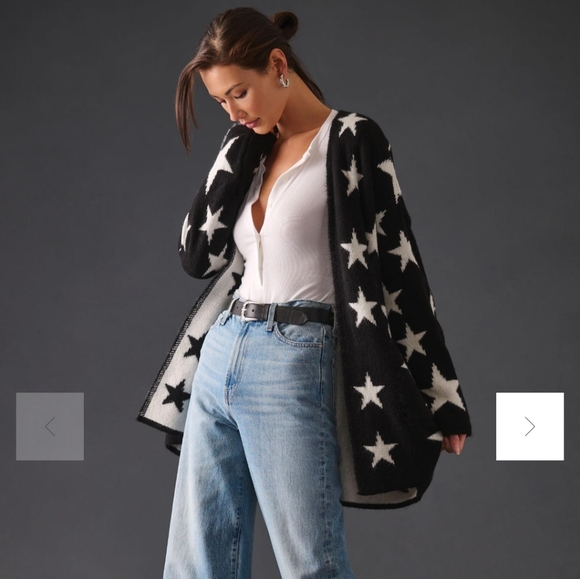 Maeve for Anthropologie Oversized Star Cardigan - Picture 2 of 10